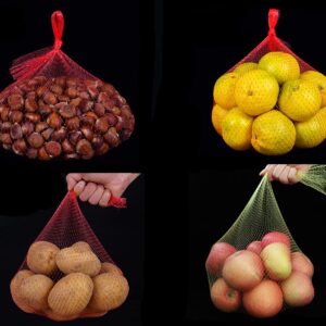 100 PCS Reusable Produce Drawstring Mesh Bag. Perfect 16 Inches Net Bag for Storage Fruits、 Vegetables、 Seafood and Other Agricultural Products. Upgrade to Eco Friendly Plastic Material .