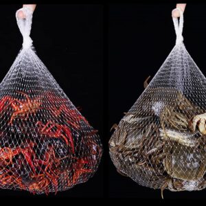 100 PCS Reusable Produce Drawstring Mesh Bag. Perfect 16 Inches Net Bag for Storage Fruits、 Vegetables、 Seafood and Other Agricultural Products. Upgrade to Eco Friendly Plastic Material .