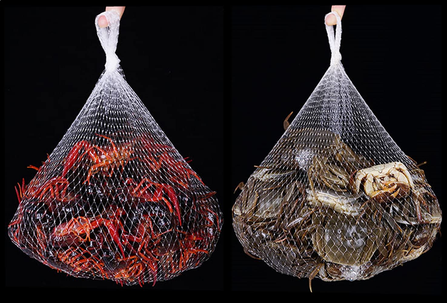 100 PCS Reusable Produce Drawstring Mesh Bag. Perfect 16 Inches Net Bag for Storage Fruits、 Vegetables、 Seafood and Other Agricultural Products. Upgrade to Eco Friendly Plastic Material .