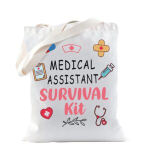 tsotmo nurse gift doctor assistant gift medical assistant survival kit canvas tote bags gift medical assistant graduation retirement canvas tote bags gift medical gift (medical canvas)