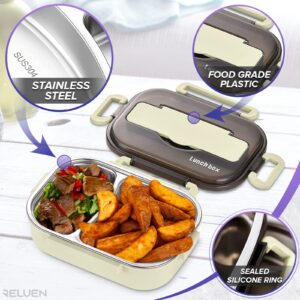 Lunch Box for Adults - Lunch Container with Compartments - Stainless Steel Lunch Box Food Warmer - Reusable Bento Box Lunch Warmer For Heating Food - Bento Lunch Box for Office Work for Men Women