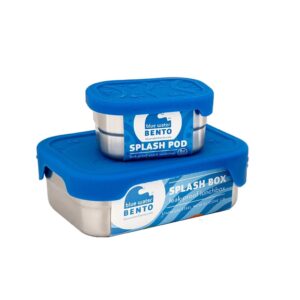 ecolunchbox splash box leak-proof stainless steel bento box lunch container with 1 splash pod