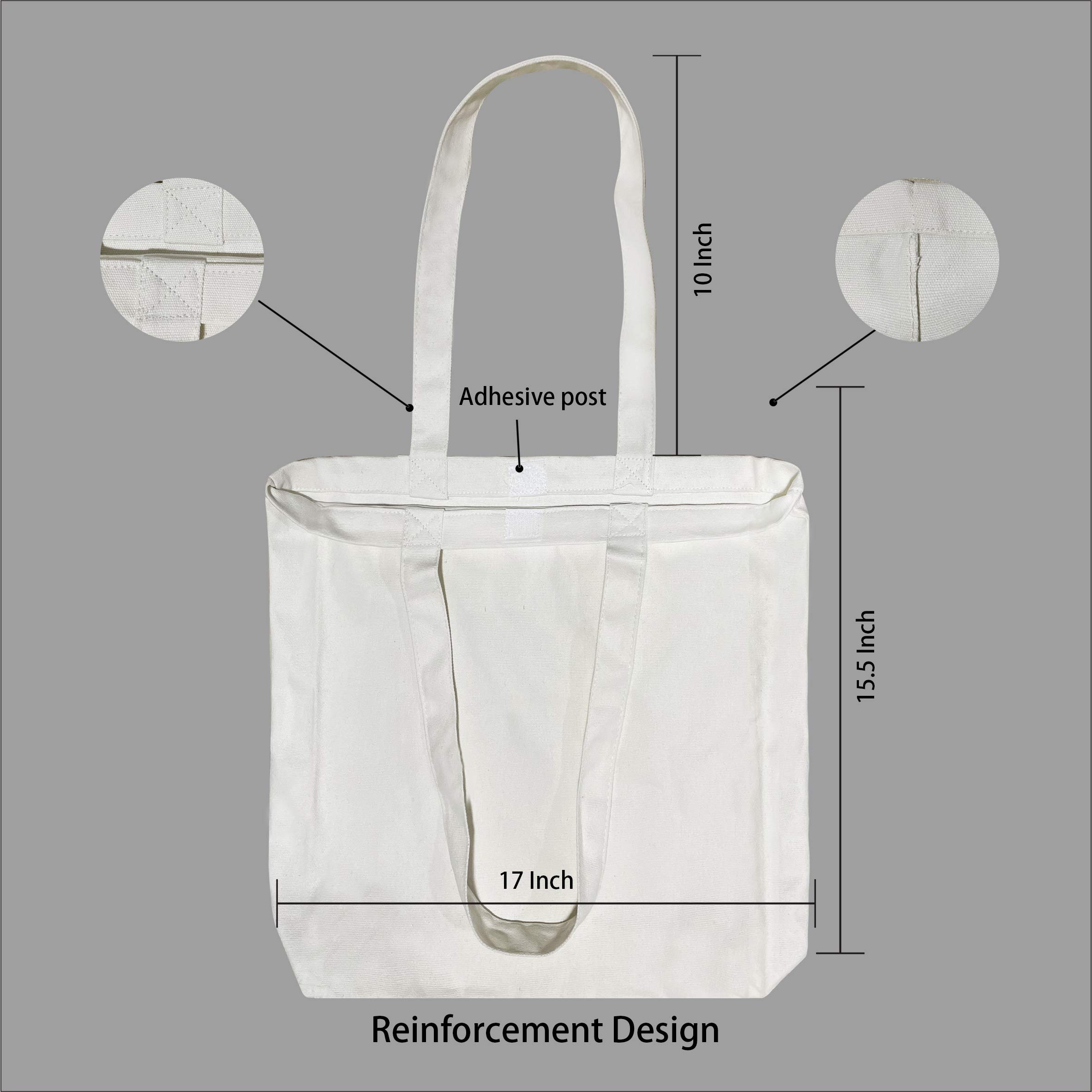 Reusable Large Multipurpose New York Souvenir for Travel Bag, Grocery Tote, Shopping Handbag, Canvas Tote Bag. (JP-330130A) Creamy-white