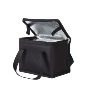teamook foldable lunch bag insulated lunch box water-resistant leakproof soft cooler bag black 10 cans