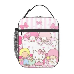 cute anime lunch bag for girls and women kawaii insulated lunch tote bag for adult outdoor travel work