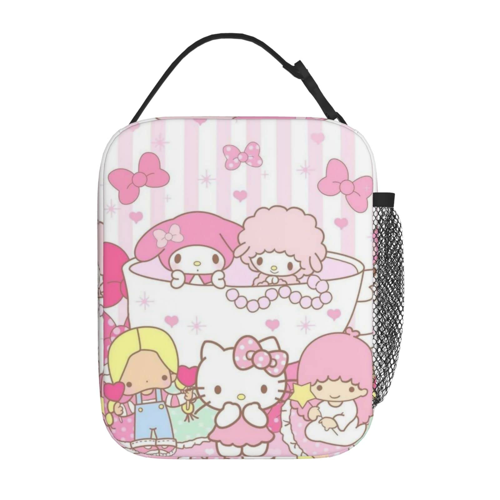 Cute Anime Lunch Bag for Girls and Women Kawaii Insulated Lunch Tote Bag for Adult Outdoor Travel Work