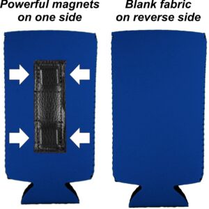 Blank Magnetic Slim Can Coolie (Royal Blue, 2 Pack)