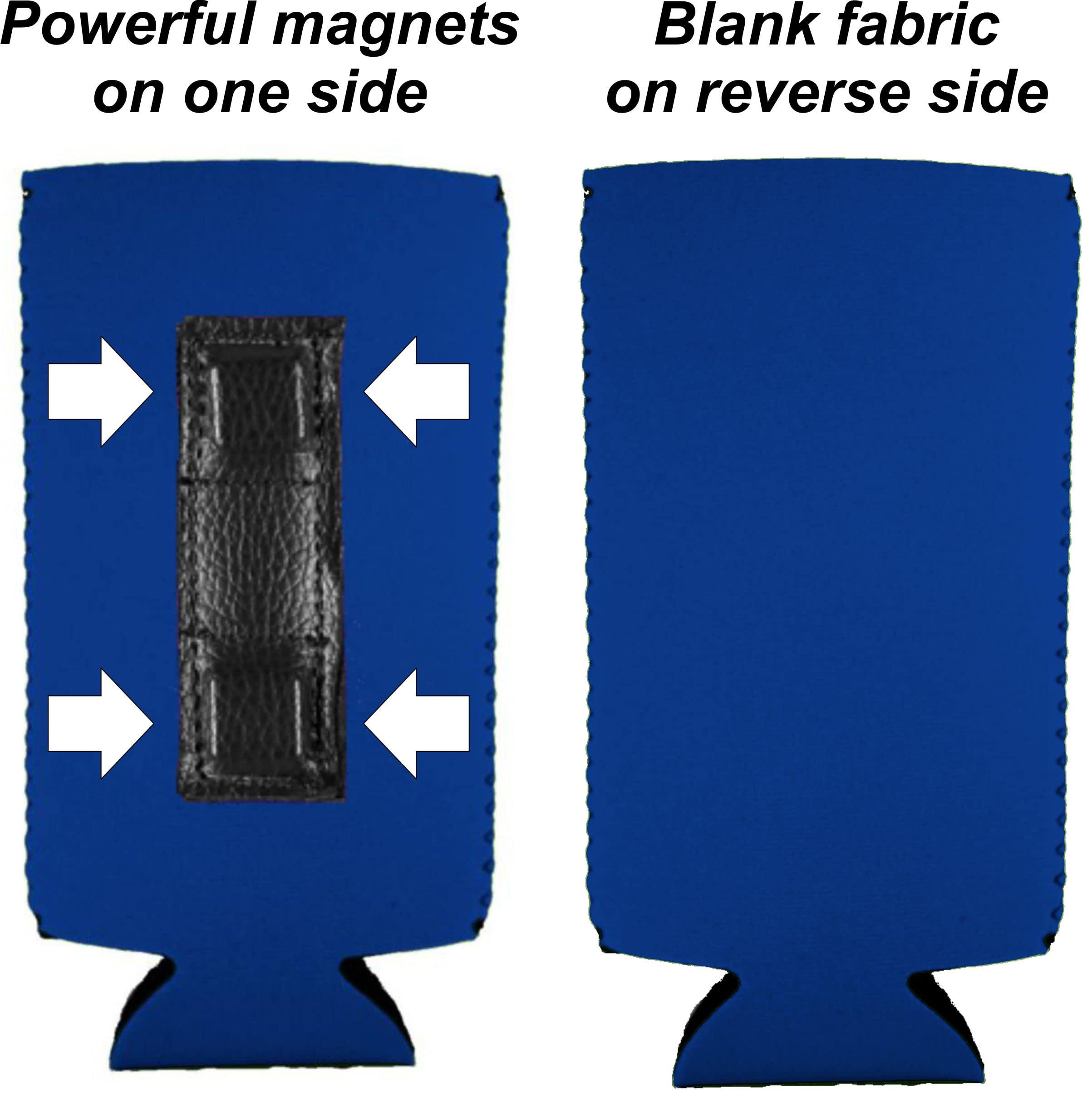 Blank Magnetic Slim Can Coolie (Royal Blue, 2 Pack)