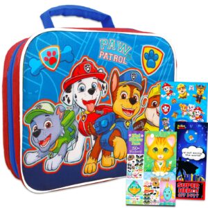 Paw Patrol Lunch Bag Set for Kids - Bundle with Paw Patrol Insulated Lunch Bag, Paw Patrol Stickers and More (Paw Patrol School Supplies)