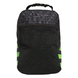 adidas Santiago 2 Insulated Lunch Bag, BOS Mini Monogram Black/Lucid Lime Green, One Size