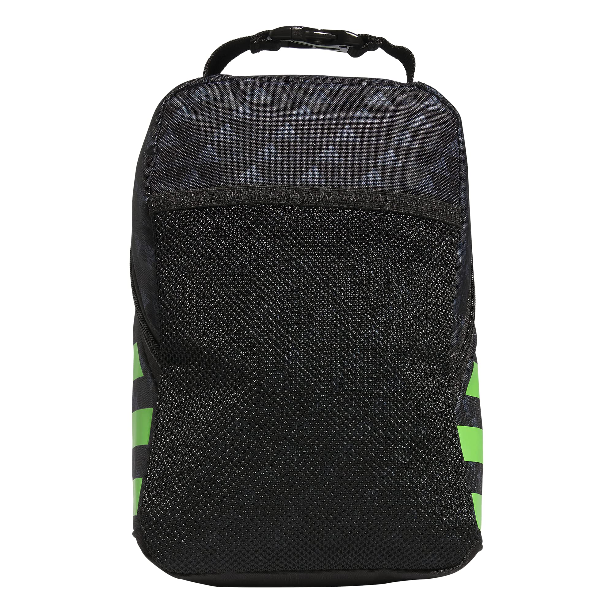 adidas Santiago 2 Insulated Lunch Bag, BOS Mini Monogram Black/Lucid Lime Green, One Size