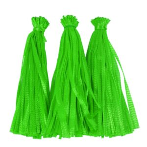 100pcs 20" green reusable nylon mesh net produce grocery toys fruits vegetables seafood storage poly storage bags (20 inches, green)