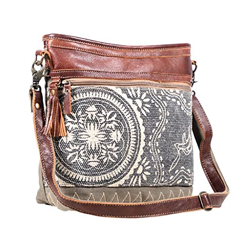 Myra Bags Vogue Canvas, leather & Rug Shoulder Bag S-1893