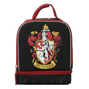 harry potter gryffindor crest dual compartment lunch bag tote