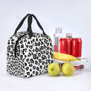 bmuvghi Leopard Lunch Bag Women Lunch Box Container Insulated Small Cute Lunch Bags for Women Compact Reusable Lunchbox Tote for Men Work Office Picnic Travel