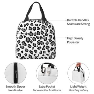 bmuvghi Leopard Lunch Bag Women Lunch Box Container Insulated Small Cute Lunch Bags for Women Compact Reusable Lunchbox Tote for Men Work Office Picnic Travel