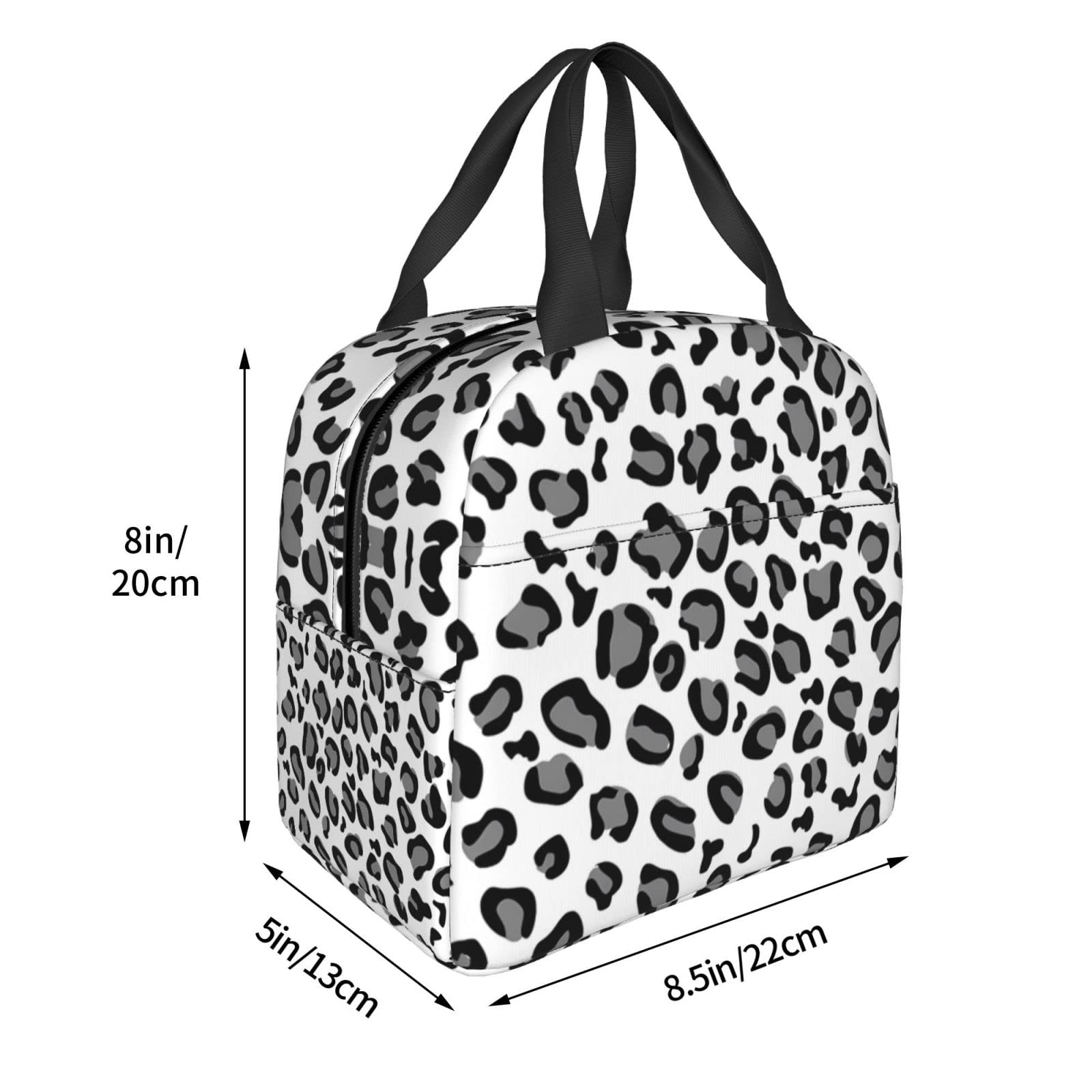 bmuvghi Leopard Lunch Bag Women Lunch Box Container Insulated Small Cute Lunch Bags for Women Compact Reusable Lunchbox Tote for Men Work Office Picnic Travel