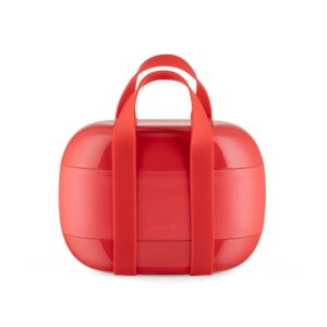 alessi food à porter portable lunch box, one size, red