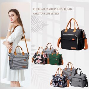 TuErCao Insulated Lunch Bags for Women Men - Freezable Leakproof Adult Lunch Box for Work Office School - Reusable Lunch Tote Bag Portable Soft Side Cooler Bag for Travel Beach Picnic Camping