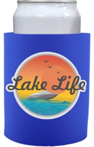 lake life thick foam can coolie (1, royal blue)