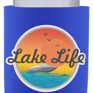 Lake Life Thick Foam Can Coolie (1, Royal Blue)