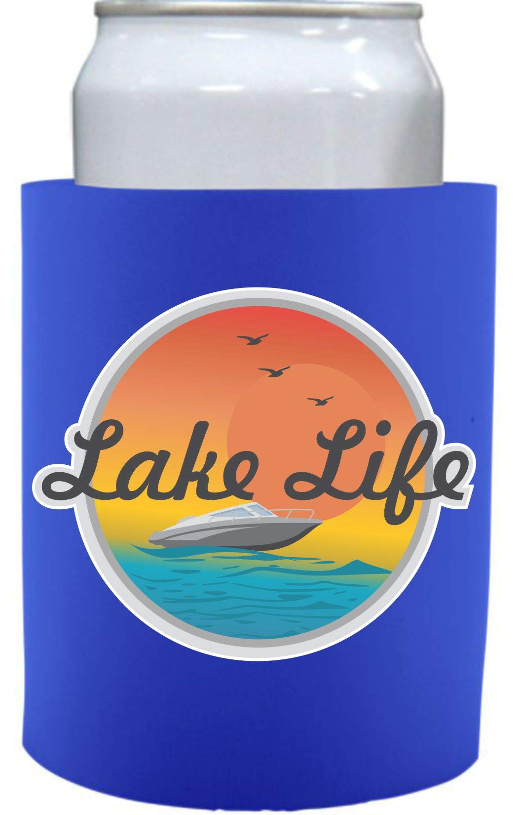 Lake Life Thick Foam Can Coolie (1, Royal Blue)