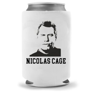 Cool Coast Products | Face Off Nicolas Cage John Travolta Parody Joke Coolie | Funny Father's Day Gift | Funny Novelty Hugger Coolie Huggie | Beer Under $10 Gifts | Quality Neoprene Can Cooler