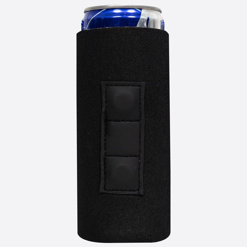 QualityPerfection Magnetic Magnetic Slim Can Cooler Sleeve, Beer/Energy Magnet Tall 12 oz Skinny size Neoprene 4mm Thickness 1 Unit (Black)