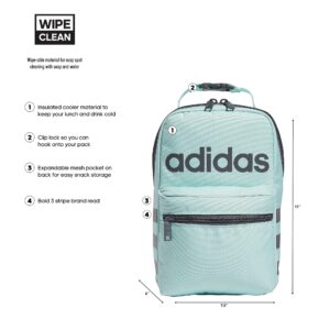 adidas Santiago 2 Insulated Lunch Bag, Semi Flash Aqua Blue/Onix Grey, One Size