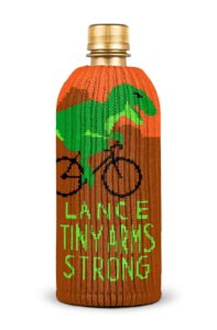 freaker fits every bottle can beverage insulator, stops bottle sweat, lance tiny arms strong cycling tyrannosaurus rex bike bicycle