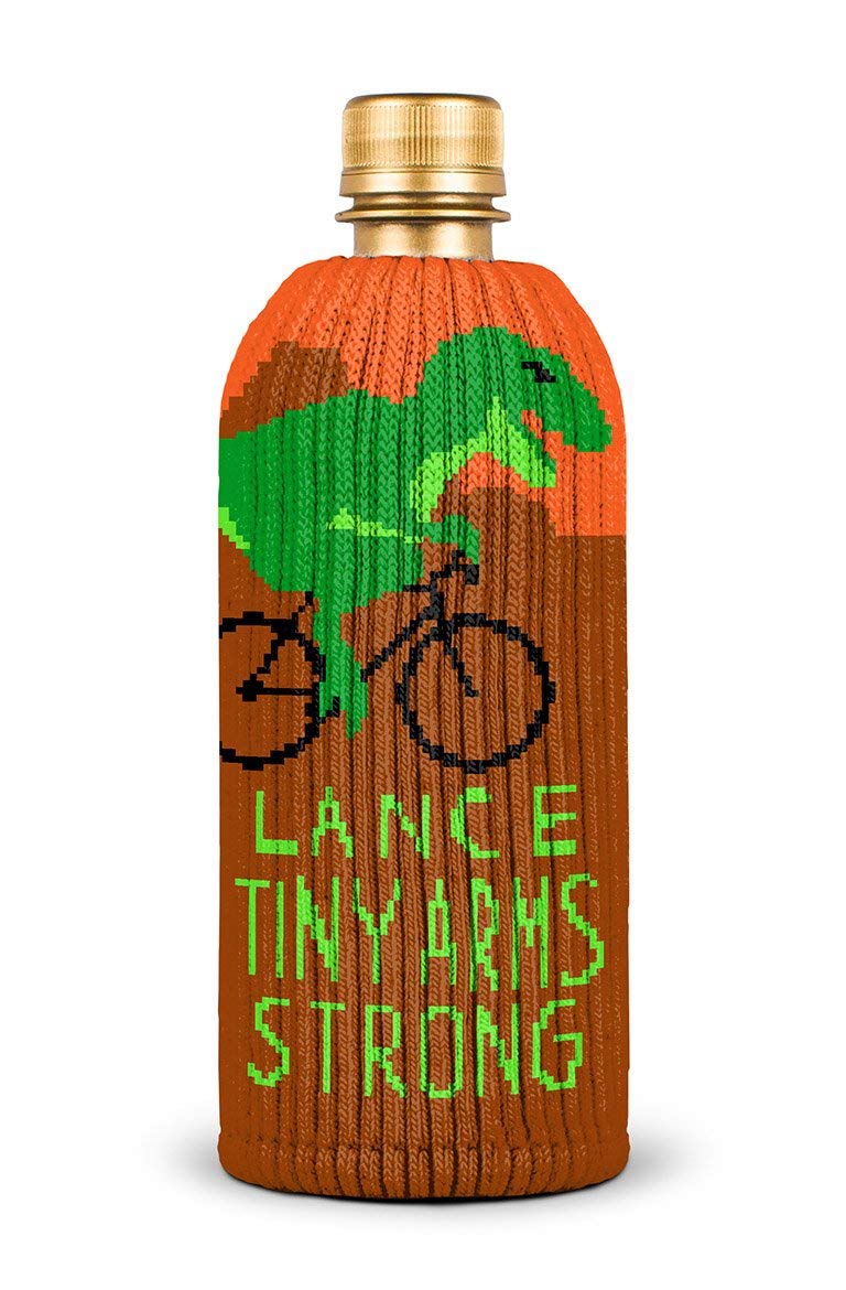 FREAKER Fits Every Bottle Can Beverage Insulator, Stops Bottle Sweat, Lance Tiny Arms Strong Cycling Tyrannosaurus Rex Bike Bicycle