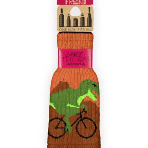 FREAKER Fits Every Bottle Can Beverage Insulator, Stops Bottle Sweat, Lance Tiny Arms Strong Cycling Tyrannosaurus Rex Bike Bicycle