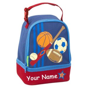 stephen joseph personalized sports ball lunch pals lunch box bag with custom name