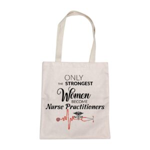 mbmso nurse practitioner tote bag np gifts for nurses shoulder bag only the strongest women become nurse practitioners shopping bag (nurse practitioner tote bag)