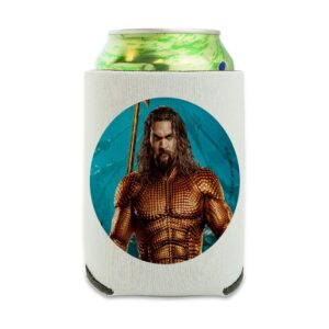 aquaman movie jason mamoa full costume can cooler - drink sleeve hugger collapsible insulator - beverage insulated holder