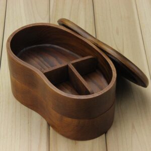 AOOSY Japanese Bento Box, Lunch Boxes, Japanese Double Layer Natural Wooden Bento Boxes Lunch Box For Adult Picnicking Office Hiking Camping