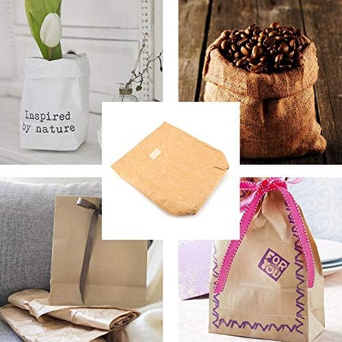 TOPINCN Lunch Bag Waterproof Insulated Lunch Box Storage Kraft Paper for Women Men Outdoor Picnic(Brown)