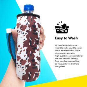 Lit Handlers Neoprene Water Bottle Sleeve - 16-24 oz Insulated Water Bottle Holder for Walking, Running, & Cycling - Soda Can Cooler & Beer Sleeve - Water Resistant Drink Covers, Love a Nurse