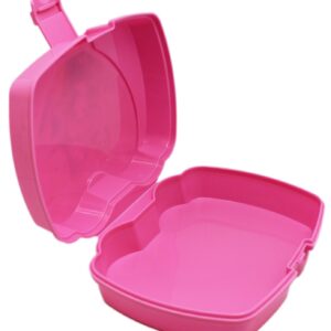 Disney Princess Pink Colored Snap Lock Plastic Sandwich Box