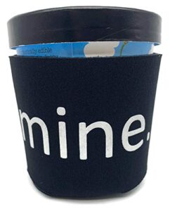 ice cream pint holder insulated sleeve - 2 pack - mine - black