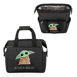 PICNIC TIME Star Wars Mandalorian Grogu On The Go Lunch Bag, Soft Cooler Lunch Box, Insulated Lunch Bag, (Black)