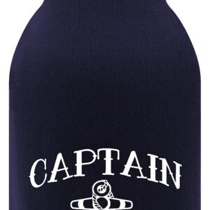 Funny Beer Bottle Coolie Captain Awesome Sailing Gag Gift 2 Pack Bottle Drink Coolers Coolies Navy
