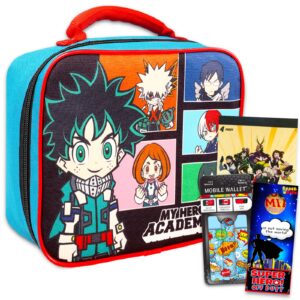 action comics my hero academia lunch box set for kids - bundle with my hero academia lunch box for kids, phone wallet, more | my hero academia lunch bag