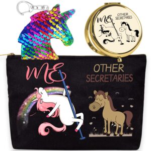boomboomgifts secretary's day gifts,other secretary me unicorn makeup bag gifts,other secretary you unicorn gifts,secretary make up bag,other secretary me unicorn mirror,secretary cosmetic bag