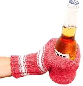 suzy kuzy beer mitt (official) - knit beer mitt :: red / white