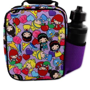 Disney Princess Emoji Girl's Soft Insulated School Lunch Box (One Size, Purple)