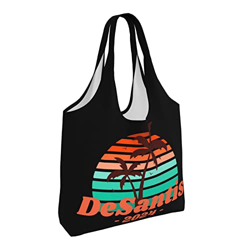 Desantis 2024 Canvas Shoulder Tote Bags Reusable Handbags Shopping Bag For Daily Women Or Men