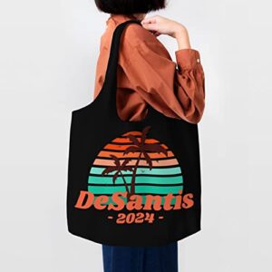 Desantis 2024 Canvas Shoulder Tote Bags Reusable Handbags Shopping Bag For Daily Women Or Men