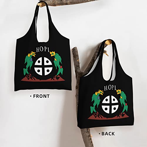 Flag Of The Hopi Nation Canvas Shoulder Tote Bags Reusable Handbags Shopping Bag For Daily Women Or Men