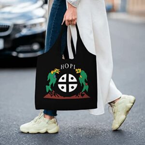 Flag Of The Hopi Nation Canvas Shoulder Tote Bags Reusable Handbags Shopping Bag For Daily Women Or Men